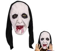 Generico Maschera Facciale da Suora Maschera Facciale Spaventosa Da Suora | Maschera Halloween per Testa Per Natale Pasqua Festa Spettacoli Eventi a Tema Casa Inf