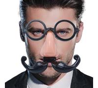Generico Maschera gli occhiali di baffi - occhiali travestimenti di | Eyewear per sopracciglio per il naso grande divertente | Occhiali da clown costume | Occhiali con naso divertente per feste