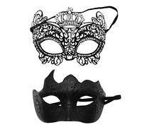 Generico Maschera Halloween Adulti, Maschere Halloween Donna | Mascheras Coppia Halloween Accessorio Cosplay Ruolo Festa Matrimonio Ballo Evento Travestimento Protettivo Visiera Decorativa