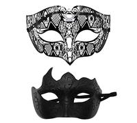 Generico Maschera Halloween Adulti, Maschere Halloween Donna | Mascheras Coppia Halloween Accessorio Cosplay Ruolo Festa Matrimonio Ballo Evento Travestimento Protettivo Visiera Decorativa