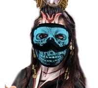 Generico Maschera Halloween Con LED Di Scena Ricaricabili Per Halloween | Maschera Carnevale A 4 Modalità Per feste, palco, spettacoli dal , bar, eventi e festività, case infestate e teatro