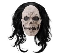 Generico Maschera Halloween Horror, Maschera Inquietante Monster, Maschere Spaventose Realizzata in Lattice per Adulti, Uomini e Donne, Feste di Halloween e Carnevale (White #3, 30cm)