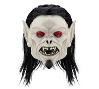 Generico Maschera Halloween Horror, Maschera Inquietante Monster, Maschere Spaventose Realizzata in Lattice per Adulti, Uomini e Donne, Feste di Halloween e Carnevale (White #4, 30cm)