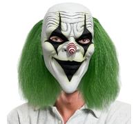 Generico Maschera Horror Clown Fluorescente,Maschera Volto Clown - Travestimento Adulti Uomini Per Festa Famiglia Amici Teatro Casa Stregata