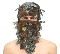 Generico Maschera Mimetica A Fogliame,Copricapo per Escursionismo e Mimetismo | Copertura Viso Completa Mimetica,per Camping, Escursionismo, Birdwatching, Teatro, Cinema, Feste in Costume, Maschere