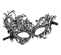 Genérico Maschera nera in pizzo - Maschera elegante per feste e feste in costume per donne e ragazzi - Costume per Halloween Carnevale e opere teatrali Cosplay