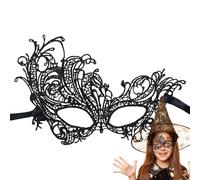 Generico Maschera Occhi Pizzo Nero | Copri Volto Costume Cosplay - Maschera Decorativa Festive per Donna Ragazza Adolescente Halloween Natale Compleanno Festa Cosplay Carnevale