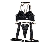 Generico Maschera Sexydonna Hot Vestitino Sexy Donna Natale Sexy Fashion Mesh See Through Split Biancheria Intima Sexy Donna Lingerie Natale Oggetti Sexy Shop per Coppia (Black, M)