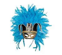 Generico Maschera Veneziana Uomo - Mardi Gras Cosplay Feste Maschera Vintage Classica Piuma Maschere Travestimento Eleganti Semimaschera Carnevale Veneziano Decorazione Costume