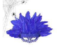 Generico Maschera Viso Da Masquerade Per Donna Capelli Piumati Halloween