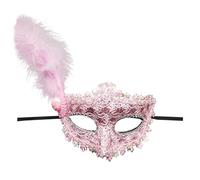 Generico Maschere di Carnevale-Protezione ballo per il trucco da donna dipinta con polvere d'oro Protezione feste di a mezza faccia con più angoli (One Size)