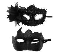 Generico Maschere Veneziana Coppia Maschera Mascherata Occhio Veneziano da Ballo Donna Uomo per Halloween Carnevale,Maschera Veneziana Donna,PartyAktivitäten