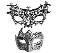 Generico Maschere Veneziana,Halloween Maschera Mascherata Coppia Pizzo Occhio da Ballo Mascheras Carnevale per Donna Uomo Festa Vesti gli Accessori Halloween,Maschera Veneziana Donna,Karnevalsfeier
