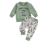 Generico Maschio Neonato Completi Casual Calda Manica Lunga Top Pullover Girocollo a Maniche Lunghe Top E Pantaloni Neonato Completo Tuta Vestiti Neonati Outfits Boy Set Di Vestiti Per Bambini