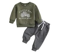 Generico Maschio Neonato Completi Casual Calda Manica Lunga Top Set di Felpa E Pantaloni a Girocollo per Bambini Jogging Pantaloni Tuta Sportiva Neonato Completo Tuta Vestiti Completini in da Neonati