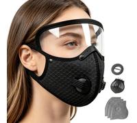 Generico Masque For Dust | Carbon Filter Face Cover With Adjustable Goggles Protection Mowing Outdoor Backyard Lawn Construction Sanding Woodworking Industry