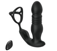 Generico Massaggiatore Prostatico, Vibratore Anale, Vibratore Con Pene, Plug Anale Per Adulti, Giocattoli Sessuali, Massaggiatore Punto P Con 3 Modalità Di Spinta E 9 Modalità Di Vibrazione