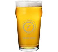Generico MASTERLASER3.0 Bicchiere da Birra Personalizzato - Pinta da Birra Inciso Personalizzabile con Nome Iniziale Data e Caratteri Diversi Idea regalo (1 pezzo)