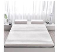 Generico Materasso Giapponese da Pavimento Arrotolabile Materassi Tatami Tappetino Materassino da Campeggio Tradizionale Materasso Pavimento Pad Piano Letto per Dormitorio(White,120x200cm)