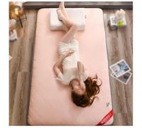 Generico Materasso Giapponese da Pavimento Portatile Tappetino Futon Tappetino per Tatami Tradizionale Materasso Pavimento Pad Materassino da Campeggio per Dormitorio Studentesco(Pink,90x200cm)