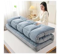 Generico Materasso Giapponese da Pavimento Tappetino Futon Tappetino per Tatami Tradizionale Materasso Pavimento Pad Arrotolabile per Casa, Letto, Dormitorio, Campeggio, Viaggi(Blue,90x200cm)