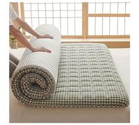 Generico Materasso Giapponese da Pavimento Tappetino Futon Tradizionale Materasso Pavimento Pad Materassino da Campeggio Tappetino per Tatami per Dormitorio Studentesco(Green,180x200cm)