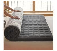 Generico Materasso Giapponese da Pavimento Tappetino Futon Tradizionale Materasso Pavimento Pad Materassino da Campeggio Tappetino per Tatami per Dormitorio Studentesco(Gray,180x200cm)