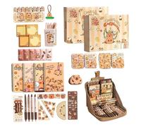 Generico Materiale Scolastico Capybara - Scuola con Penne a Tema Capybara | Kit in Stile Cartone Animato con Adesivi - Per Disegno Scrittura Bambini e Regalo Compleanno Festa