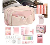 Generico Materiale Scolastico | Portapenne Estetico con Disegno a Cane e Grande Capienza | Kit Scolastico | Per Creatività, Trucchi, Pastelli, Ufficio, Viaggi, Studenti, Ragazzi e Ragazze