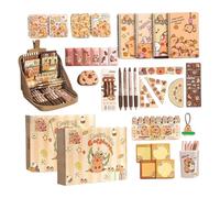 Genérico Materiali scolastici | con penne divertenti di Capibara - Set di cancelleria animale con taccuino - per disegnare scrivere e come regali