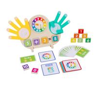 Generico Math Counting Blocks, Math Learning Toys, Wooden Educational Clock Toy, Portable Homeschool Supplies for Preschool Kids Ages 3-8 Boys Girls, 8.78x6.85 Inches Multicolor 1 Set