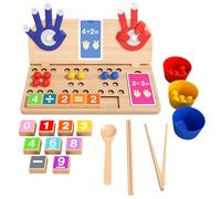 Generico Math Manipulatives | 29.7x15.4x3.5cm Educational Clip Bead Matching Game,Cognitive Growth Color Sorting Toy,for Kids Ages 3+ Math Learning Preschool Kindergarten Classroom