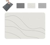 Generico Matmend Bath Mat, Matmend Stone Bath Mat - Non-Slip Super Absorbent Diatomaceous Earth, Quick Drying Non-Slip Shower Mats, Easy to Clean, for Bathrooms Living Room (White,45 * 35 * 0.9)