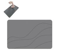 Generico Matmend Bath Mat,Stone Bath Mat Diatomaceous Earth Quick Drying Non-Slip Shower Mats, for Bathroom Floor, Water Absorbing Rug Outside Shower Quick-Drying Easy to Clean (grey,40 * 60cm)
