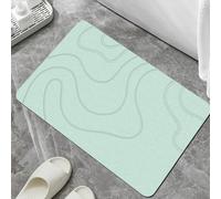 Generico Matmend Bath Mat, Stone Bath Mat Diatomaceous Earth, Quick Drying Non-Slip Shower Mats, for Bathroom Floor & Outside Bathtub (Blue,80 * 120cm)
