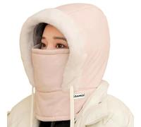 Generico Matorioo Plush-Lined Thickened Thermal Hat with Face Mask, Windproof Ski Cold Winter Scarf Warm for Men And Women Fleece (B)