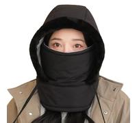 Generico Matorioo Plush-Lined Thickened Thermal Hat with Face Mask, Windproof Ski Cold Winter Scarf Warm for Men And Women Fleece (A)