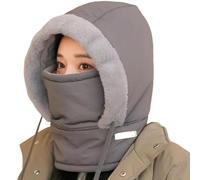 Generico Matorioo Plush-Lined Thickened Thermal Hat with Face Mask, Windproof Ski Cold Winter Scarf Warm for Men And Women Fleece (F)