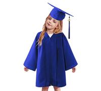 Genérico Matte Graduation Gown Cap Tassel Set 2025 - Comfortable Graduation Robe Cap And Gown Tassel Set | Stylish Uniforms Sets, Performance Clothes, Graduate Costume For Primary School, blu, 24