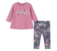 Generico Mayoral Completo Bambina Maglietta e Leggings - Set Invernale in Cotone Morbido, Outfit Casual Chic per Scuola e Tempo Libero, Taglie 6-24 Mesi (Malva, 18 Mesi)