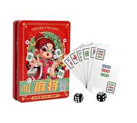 Generico Mazzo Di Carte Da Gioco | Gioco da viaggio Mahjong a tessere | Mazzo di 144 Carte Pezzi | Per Viaggi E Campeggio, Riunioni Familiari, Vacanze, Dormitorio, Casa E Feste