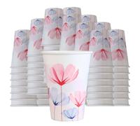 Generico Mecup Bicchieri in Carta, Bicchieri Monouso, 200 Pezzi, Tazza Caffè 200 ml, Usa e Getta, Per Bevande Calde e Fredde, Design Elegante, Igienici, Biodegradabili, Fantasia Floreale