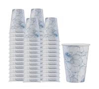 Generico Mecup Bicchieri in Carta, Bicchieri Monouso, 200 Pezzi, Tazza Caffè 200 ml, Usa e Getta, Per Bevande Calde e Fredde, Design Elegante, Igienici, Biodegradabili, Fantasia Floreale