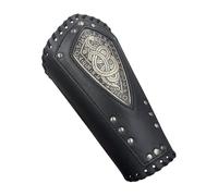 Generico Medieval Bracers - Leather Gauntlet Wrist Guards, Cosplay Accessory, Faux Leather Arm Protector, Renaissance, LARP Battle Gear, Fantasy Costume, Halloween Party Outfit, Armwear