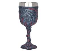 Generico Medieval Double Dragon Wine Glass - Symbolize Love's Fire | Chinese Dragon Sculpture Stainless Steel Goblet | For Romantic Evening Gift Girlfriend Wife, Party Glass - Shaped Home Decor