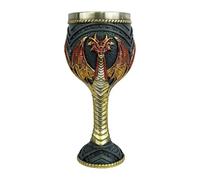 Genérico Medieval Dragon Wine Goblet - Gothic Flame Chalice, Stainless Steel Dragon Cup Design Set, Ornate Medieval Drinking Vessel Art Piece | Gothic Celebration Uses Parties Homes Events Décor