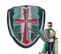 Generico Medieval Foam Toy Shield - Soft Play Knight Costume Accessory, Lightweight Gear, Safety Combat Prop, Protective Armament, Dragon Design Plate, Party Favor | For Boys