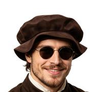 Generico Medieval Renaissance Hat - Soft Velvet Tudor Beret, Vintage Cosplay Accessory, Authentic Style Cap, Lightweight Costume Headpiece, Decorative Party Apparel | For Men Women