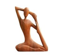 Genérico Meditating Garden Statue For Living Room Study Gallery Tabletop Ornaments | Yoga Figurine | Statues Yoga Sculpture Figurine Wooden Pose Statue, Women Decor,