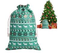 Generico Medium Burlap Bags - Gold Foil Burlap Drawstring Party Supplies | Christmas Candy Pouch - Retail Store Fixtures & Equipment For Birthday Holiday Party Eve Kids Adults Family Friends Home